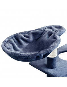 Albero per Gatti con Tiragraffi Sisal 150 cm Blu Scuro