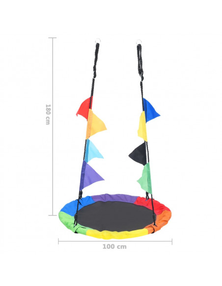 Altalena Arcobaleno con Bandiere 100 cm