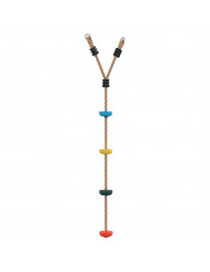 Altalena con Corda a Disco per Bambini con 4 Pioli Multicolore