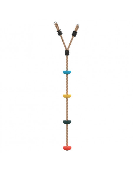 Altalena con Corda a Disco per Bambini con 4 Pioli Multicolore