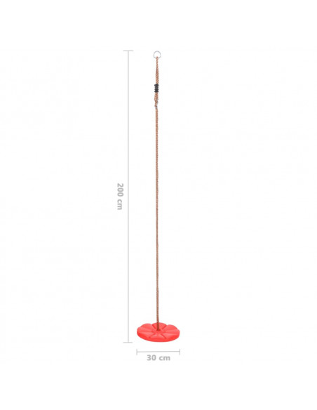 Altalena con Piattaforma 200 cm Rosso