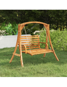 Altalena in Legno Ricurvo con Finitura in Teak