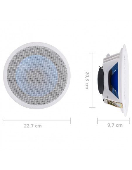 Altoparlante Integrato da Parete e Soffitto con Tweeter 180 W