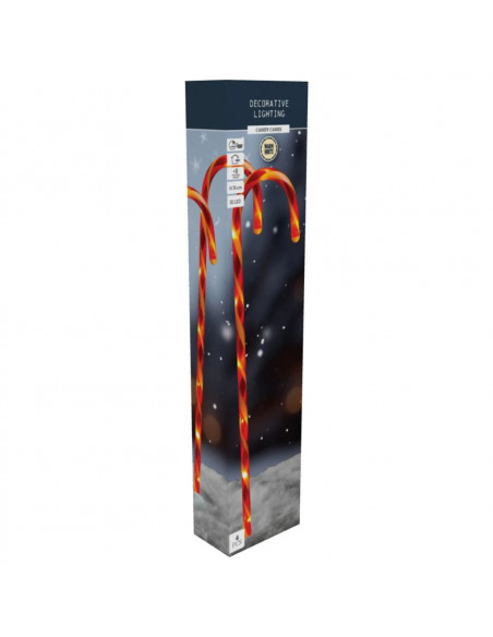 Ambiance Set Luci di Natale Bastoncini di Zucchero 4pz