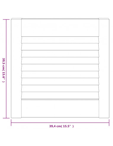 Anta con Design a Lamelle 39,5x39,4 cm in Legno di Pino