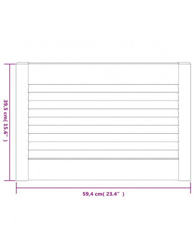 Anta con Design a Lamelle 39,5x59,4 cm in Legno di Pino