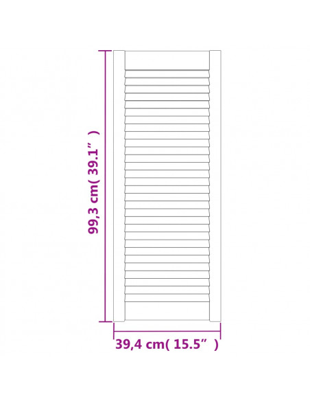 Anta con Design a Lamelle 99,3x39,4 cm in Legno di Pino