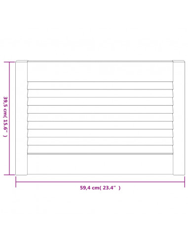 Ante a Lamelle 2 pz Bianche 39,5x59,4 cm in Legno di Pino