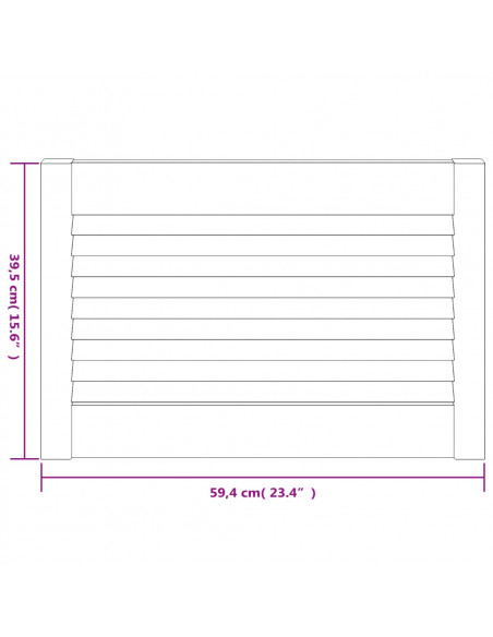 Ante a Lamelle Bianche 4 pz Bianche 39,5x59,4 cm Legno di Pino