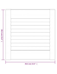Ante con Design a Lamelle 2 pz 39,5x39,4 cm in Legno di Pino