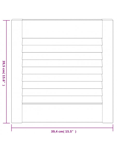 Ante con Design a Lamelle 2 pz 39,5x39,4 cm in Legno di Pino