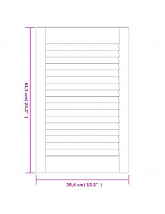 Ante con Design a Lamelle 2 pz 61,5x39,4 cm in Legno di Pino