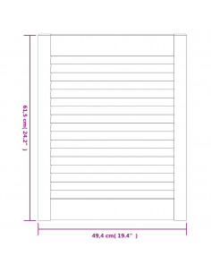 Ante con Design a Lamelle 2 pz 61,5x49,4 cm in Legno di Pino