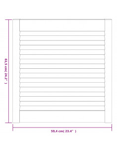 Ante con Design a Lamelle 2 pz 61,5x59,4 cm in Legno di Pino
