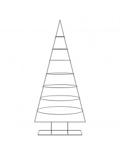 Albero di Natale Decorativo in Metallo Nero 210 cm 2