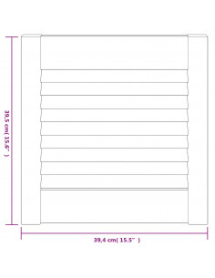 Ante con Design a Lamelle 4 pz 39,5x39,4 cm in Legno di Pino