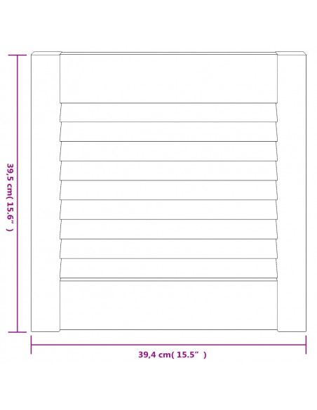 Ante con Design a Lamelle 4 pz 39,5x39,4 cm in Legno di Pino
