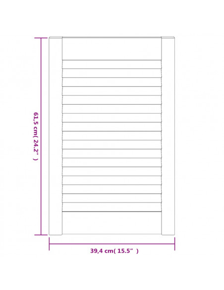 Ante con Design a Lamelle 4 pz 61,5x39,4 cm in Legno di Pino