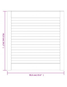 Ante con Design a Lamelle 4 pz 61,5x59,4 cm in Legno di Pino