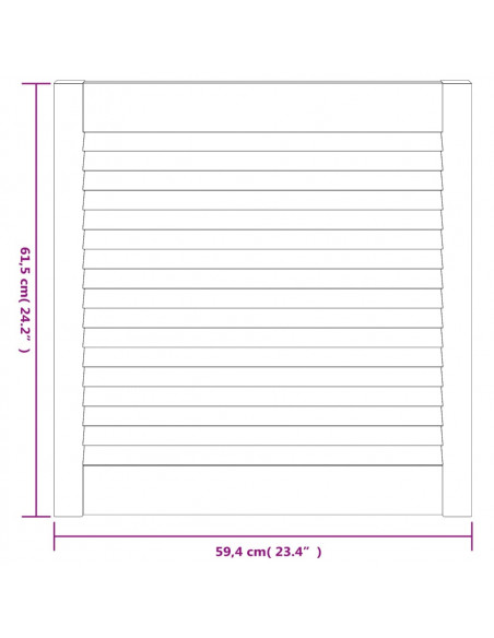 Ante con Design a Lamelle 4 pz 61,5x59,4 cm in Legno di Pino