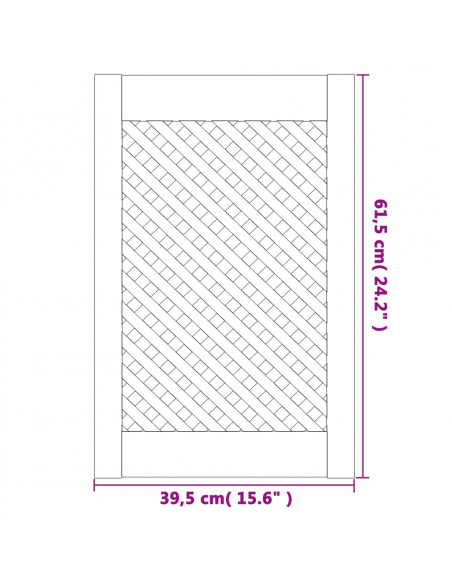 Ante con Design a Reticolo 2 pz 39,5x61,5 cm in Legno di Pino