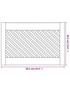 Ante con Design a Reticolo 2 pz 49,5x39,5 cm in Legno di Pino