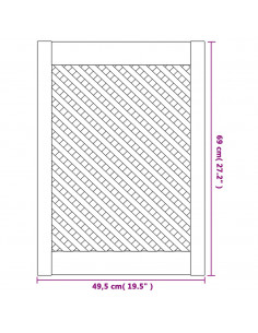 Ante con Design a Reticolo 2 pz 49,5x69 cm in Legno di Pino