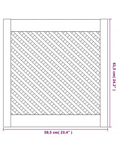 Ante con Design a Reticolo 2 pz 59,5x61,5 cm in Legno di Pino