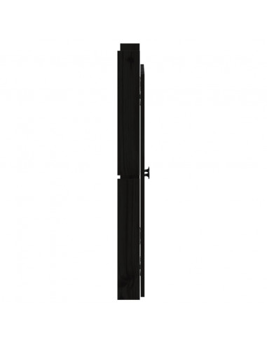 Ante da Cucina da Esterno 2pz Nere 50x9x82cm Legno Massello di Pino