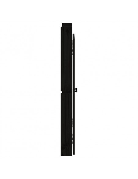 Ante da Cucina da Esterno 2pz Nere 50x9x82cm Legno Massello di Pino