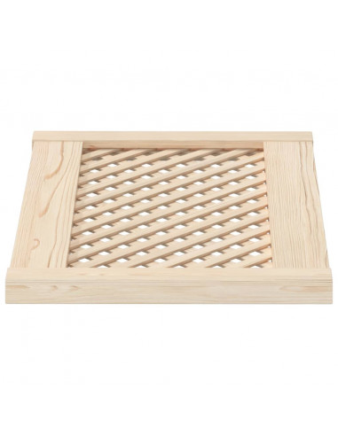 Ante con Design a Reticolo 2 pz 49,5x39,5 cm in Legno di Pino