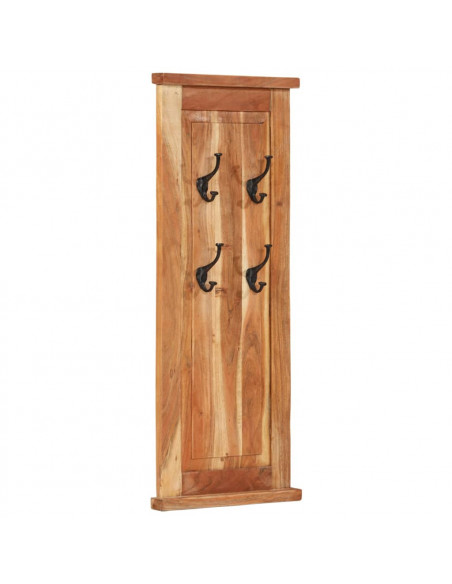 Appendiabiti 2 pz in Legno Massello di Acacia 38x100 cm