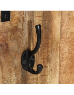 Appendiabiti 35x8x110 cm in Legno Massello Grezzo di Mango