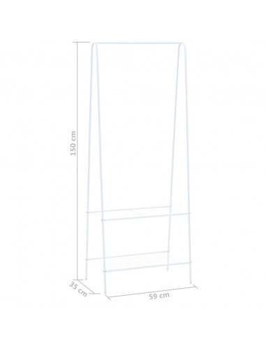Appendiabiti 59x35x150 cm Bianco