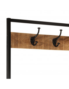 Appendiabiti 90x35x180 cm in Legno Massello di Mango e Ferro