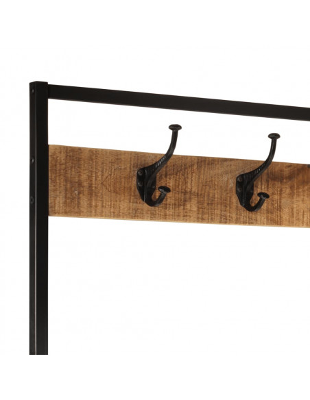 Appendiabiti 90x35x180 cm in Legno Massello di Mango e Ferro