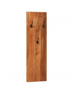 Appendiabiti a Parete 2 pz 36x3x110cm Legno Massello di Acacia