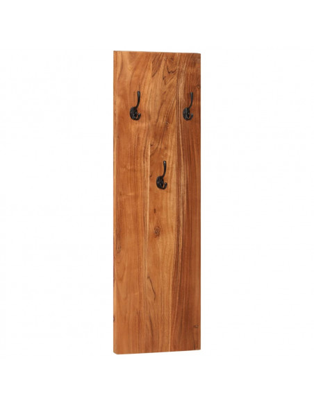 Appendiabiti a Parete 2 pz 36x3x110cm Legno Massello di Acacia