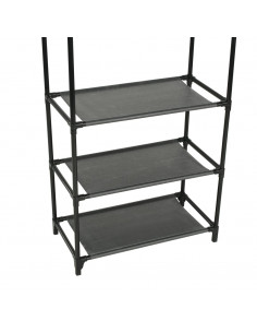 Appendiabiti Acciaio e Tessuto non Tessuto 55x28,5x175cm Nero