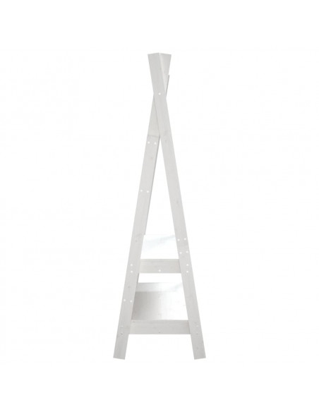 Appendiabiti Bianco 100x45,5x150 cm Legno Massello di Pino