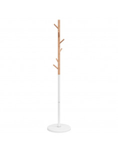 Appendiabiti Bianco 172 cm in Ferro Verniciato a Polvere