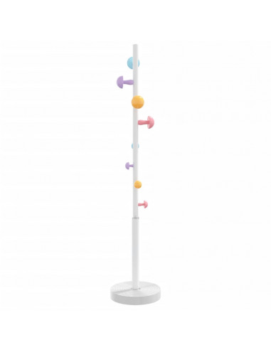 Appendiabiti Bianco 172 cm in Ferro Verniciato a Polvere