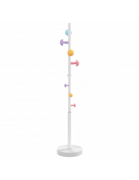Appendiabiti Bianco 172 cm in Ferro Verniciato a Polvere