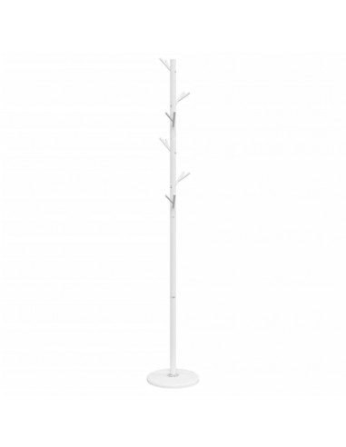 Appendiabiti Bianco 175 cm in Ferro Verniciato a Polvere