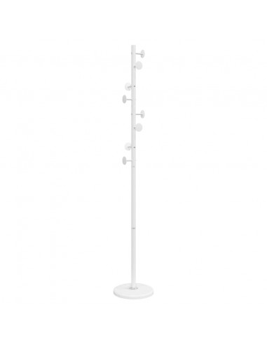 Appendiabiti Bianco 176 cm in Ferro Verniciato a Polvere
