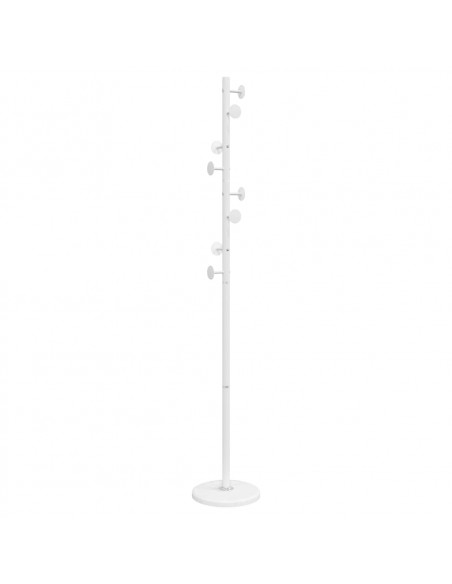 Appendiabiti Bianco 176 cm in Ferro Verniciato a Polvere