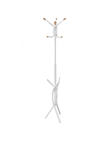 Appendiabiti Bianco 176 cm in Ferro Verniciato a Polvere