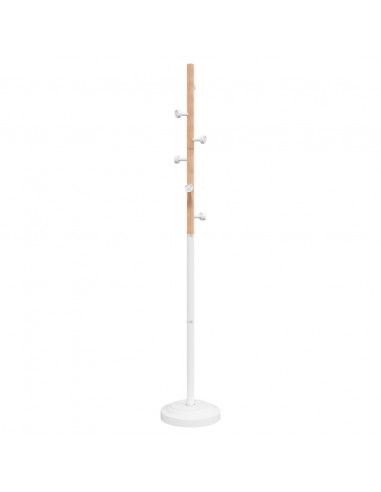 Appendiabiti Bianco 177 cm in Ferro Verniciato a Polvere