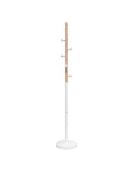 Appendiabiti Bianco 177 cm in Ferro Verniciato a Polvere