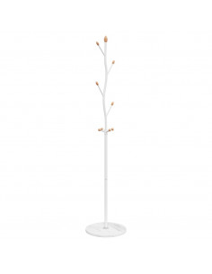 Appendiabiti Bianco 177 cm in Ferro Verniciato a Polvere